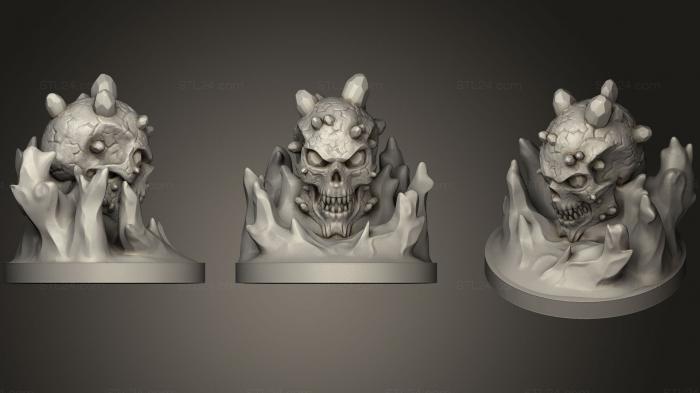Статуэтки герои, монстры и демоны (Демилич, STKM_0760) 3D модель для ЧПУ станка